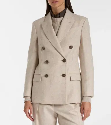 Brunello Cucinelli Wool and cashmere blazer | Thumbnail 4 Brunello Cucinelli Wool and cashmere blazer | Thumbnail 4