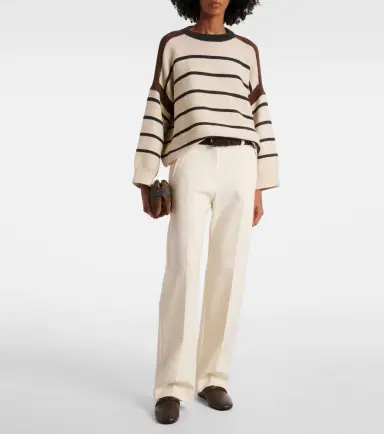 Brunello Cucinelli High-rise wide-leg pants | Thumbnail 2 Brunello Cucinelli High-rise wide-leg pants | Thumbnail 2