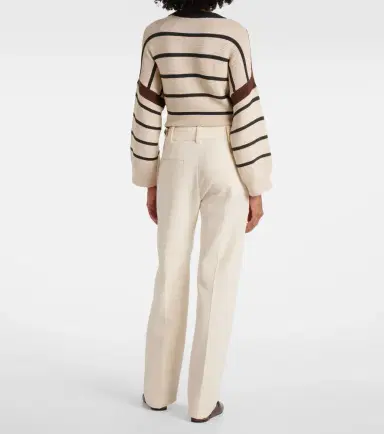 Brunello Cucinelli High-rise wide-leg pants | Thumbnail 5 Brunello Cucinelli High-rise wide-leg pants | Thumbnail 5
