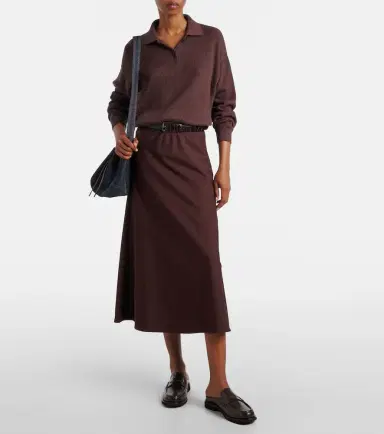 Brunello Cucinelli Wool-blend midi skirt | Thumbnail 4 Brunello Cucinelli Wool-blend midi skirt | Thumbnail 4