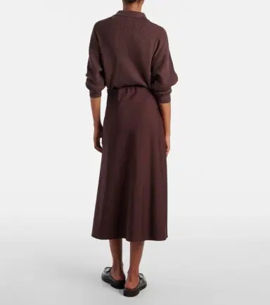 Brunello Cucinelli Wool-blend midi skirt | Thumbnail 5 Brunello Cucinelli Wool-blend midi skirt | Thumbnail 5