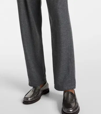 Brunello Cucinelli Cropped wool and cashmere straight pants | Thumbnail 4 Brunello Cucinelli Cropped wool and cashmere straight pants | Thumbnail 4