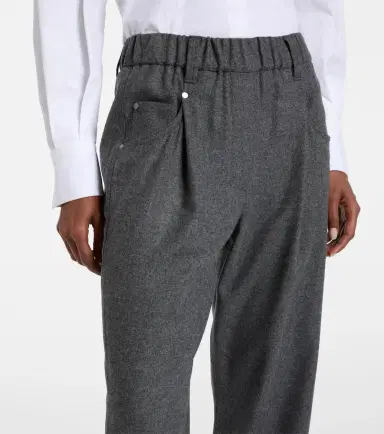 Brunello Cucinelli Cropped wool and cashmere straight pants | Thumbnail 5 Brunello Cucinelli Cropped wool and cashmere straight pants | Thumbnail 5