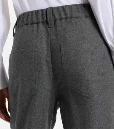 Brunello Cucinelli Cropped wool and cashmere straight pants | Thumbnail 7 Brunello Cucinelli Cropped wool and cashmere straight pants | Thumbnail 7