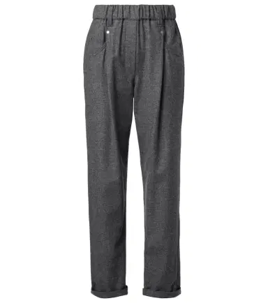 Brunello Cucinelli Cropped wool and cashmere straight pants | Thumbnail 1 Brunello Cucinelli Cropped wool and cashmere straight pants | Thumbnail 1
