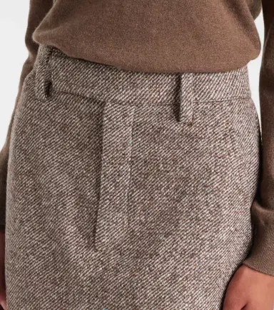 Brunello Cucinelli Wool and silk-blend midi skirt | Thumbnail 5 Brunello Cucinelli Wool and silk-blend midi skirt | Thumbnail 5