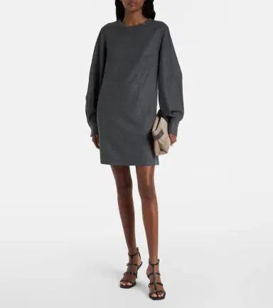 Brunello Cucinelli Wool and cashmere minidress | Thumbnail 4 Brunello Cucinelli Wool and cashmere minidress | Thumbnail 4
