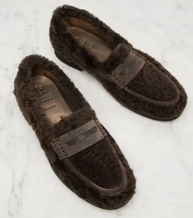 Brunello Cucinelli Monili shearling loafers | Thumbnail 3 Brunello Cucinelli Monili shearling loafers | Thumbnail 3