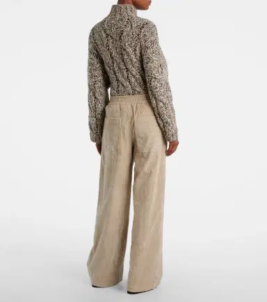Brunello Cucinelli High-rise cotton corduroy wide-leg pants | Thumbnail 2 Brunello Cucinelli High-rise cotton corduroy wide-leg pants | Thumbnail 2