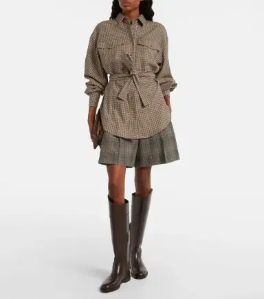 Brunello Cucinelli Checked virgin wool shorts | Thumbnail 2 Brunello Cucinelli Checked virgin wool shorts | Thumbnail 2
