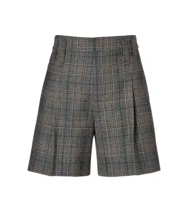 Brunello Cucinelli Checked virgin wool shorts | Thumbnail 1 Brunello Cucinelli Checked virgin wool shorts | Thumbnail 1