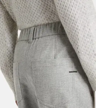 Brunello Cucinelli Cropped wool and cashmere straight pants | Thumbnail 5 Brunello Cucinelli Cropped wool and cashmere straight pants | Thumbnail 5