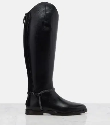 Brunello Cucinelli Monili leather knee-high boots | Thumbnail 2 Brunello Cucinelli Monili leather knee-high boots | Thumbnail 2