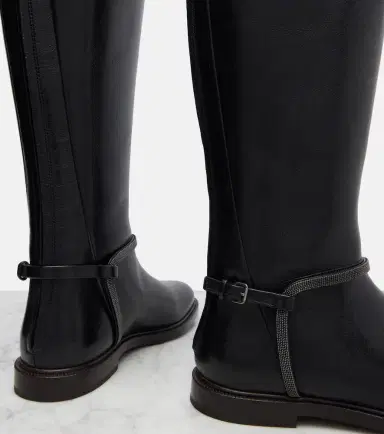 Brunello Cucinelli Monili leather knee-high boots | Thumbnail 4 Brunello Cucinelli Monili leather knee-high boots | Thumbnail 4