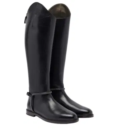 Brunello Cucinelli Monili leather knee-high boots | Thumbnail 1 Brunello Cucinelli Monili leather knee-high boots | Thumbnail 1