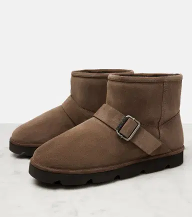 Brunello Cucinelli Shearling-lined suede ankle boots | Thumbnail 2 Brunello Cucinelli Shearling-lined suede ankle boots | Thumbnail 2