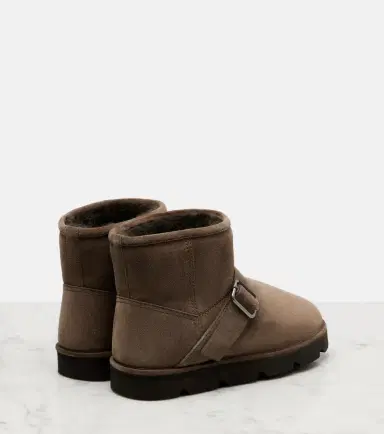 Brunello Cucinelli Shearling-lined suede ankle boots | Thumbnail 3 Brunello Cucinelli Shearling-lined suede ankle boots | Thumbnail 3