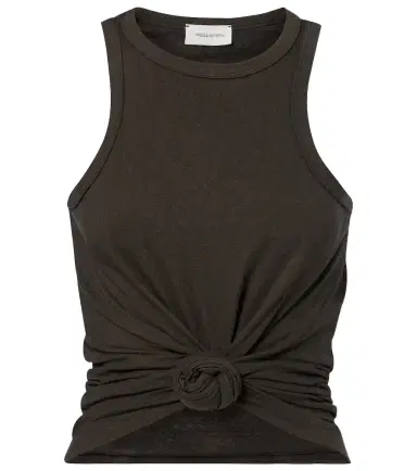 Magda Butrym Knotted cotton and silk tank top | Thumbnail 1 Magda Butrym Knotted cotton and silk tank top | Thumbnail 1