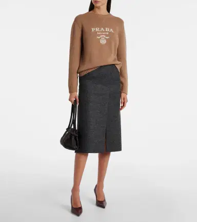 Prada Logo wool and cashmere sweater | Thumbnail 4 Prada Logo wool and cashmere sweater | Thumbnail 4