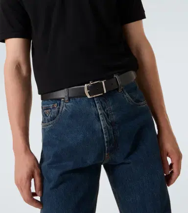 Prada Reversible Saffiano and leather belt | Thumbnail 4 Prada Reversible Saffiano and leather belt | Thumbnail 4