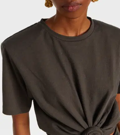 Magda Butrym Gathered cotton and silk T-shirt | Thumbnail 3 Magda Butrym Gathered cotton and silk T-shirt | Thumbnail 3