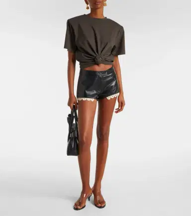 Magda Butrym Gathered cotton and silk T-shirt | Thumbnail 5 Magda Butrym Gathered cotton and silk T-shirt | Thumbnail 5