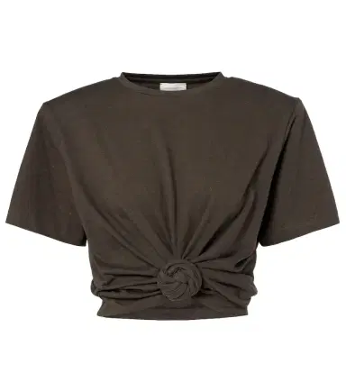 Magda Butrym Gathered cotton and silk T-shirt | Thumbnail 1 Magda Butrym Gathered cotton and silk T-shirt | Thumbnail 1