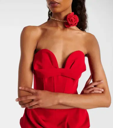 Magda Butrym Draped wool-blend bustier dress | Thumbnail 2 Magda Butrym Draped wool-blend bustier dress | Thumbnail 2