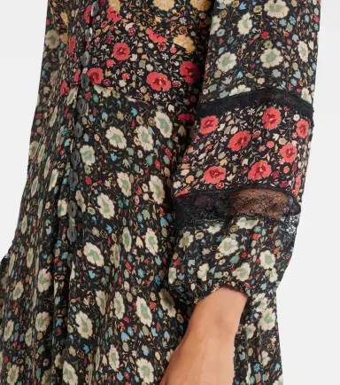 Rixo Raven printed crêpe de chine midi dress | Thumbnail 3 Rixo Raven printed crêpe de chine midi dress | Thumbnail 3