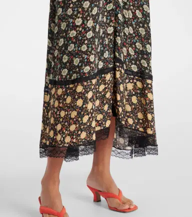 Rixo Raven printed crêpe de chine midi dress | Thumbnail 5 Rixo Raven printed crêpe de chine midi dress | Thumbnail 5