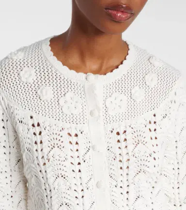 Rixo Kyra open-knit cotton cardigan | Thumbnail 3 Rixo Kyra open-knit cotton cardigan | Thumbnail 3