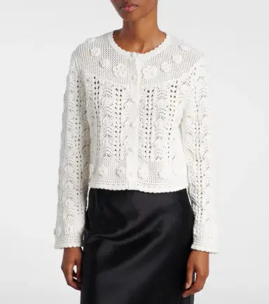 Rixo Kyra open-knit cotton cardigan | Thumbnail 6 Rixo Kyra open-knit cotton cardigan | Thumbnail 6