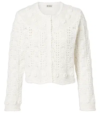 Rixo Kyra open-knit cotton cardigan | Thumbnail 1 Rixo Kyra open-knit cotton cardigan | Thumbnail 1