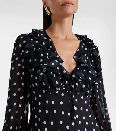 Rixo Lasca polka-dot silk top | Thumbnail 4 Rixo Lasca polka-dot silk top | Thumbnail 4