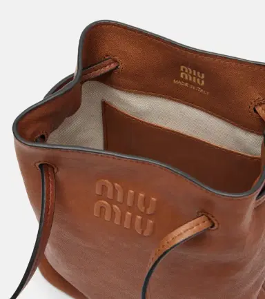 Miu Miu Logo leather crossbody bag | Thumbnail 2 Miu Miu Logo leather crossbody bag | Thumbnail 2