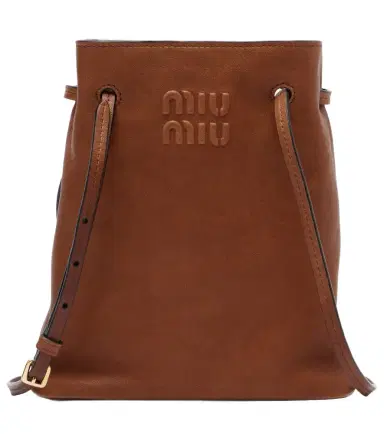 Miu Miu Logo leather crossbody bag | Thumbnail 1 Miu Miu Logo leather crossbody bag | Thumbnail 1
