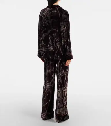 La DoubleJ Floral satin pajama shirt | Thumbnail 2 La DoubleJ Floral satin pajama shirt | Thumbnail 2