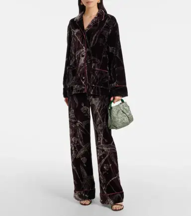 La DoubleJ Floral satin pajama shirt | Thumbnail 5 La DoubleJ Floral satin pajama shirt | Thumbnail 5