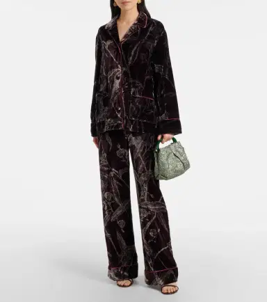 La DoubleJ Floral satin pajama pants | Thumbnail 3 La DoubleJ Floral satin pajama pants | Thumbnail 3