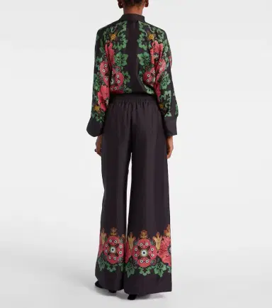 La DoubleJ Printed silk twill palazzo pants | Thumbnail 3 La DoubleJ Printed silk twill palazzo pants | Thumbnail 3