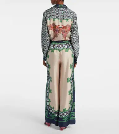 La DoubleJ Printed silk twill palazzo pants | Thumbnail 5 La DoubleJ Printed silk twill palazzo pants | Thumbnail 5