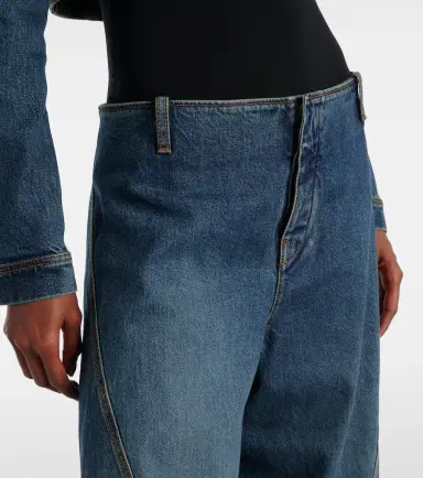 Alaïa Alaïa Mid-rise barrel-leg jeans | Thumbnail 4 Alaïa Alaïa Mid-rise barrel-leg jeans | Thumbnail 4