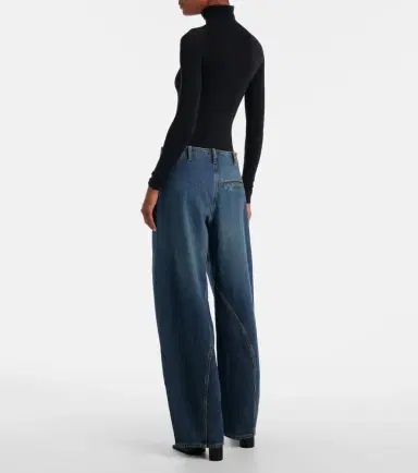 Alaïa Alaïa Mid-rise barrel-leg jeans | Thumbnail 6 Alaïa Alaïa Mid-rise barrel-leg jeans | Thumbnail 6