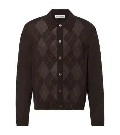 Our Legacy Evening argyle wool cardigan | Thumbnail 1 Our Legacy Evening argyle wool cardigan | Thumbnail 1