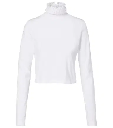Alaïa Alaïa Cropped turtleneck cotton jersey top | Thumbnail 1 Alaïa Alaïa Cropped turtleneck cotton jersey top | Thumbnail 1