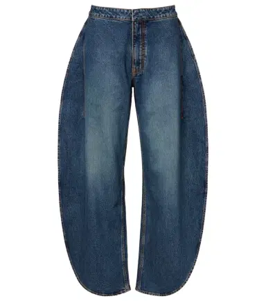 Alaïa Alaïa Mid-rise barrel-leg jeans | Thumbnail 1 Alaïa Alaïa Mid-rise barrel-leg jeans | Thumbnail 1
