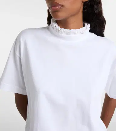 Alaïa Alaïa Cropped cotton jersey turtleneck top | Thumbnail 2 Alaïa Alaïa Cropped cotton jersey turtleneck top | Thumbnail 2
