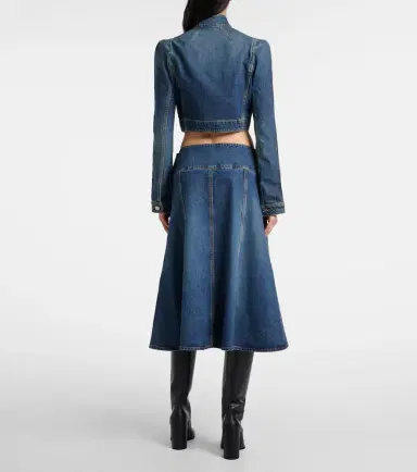 Alaïa Alaïa Cropped denim jacket | Thumbnail 2 Alaïa Alaïa Cropped denim jacket | Thumbnail 2