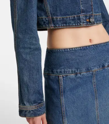 Alaïa Alaïa Cropped denim jacket | Thumbnail 3 Alaïa Alaïa Cropped denim jacket | Thumbnail 3