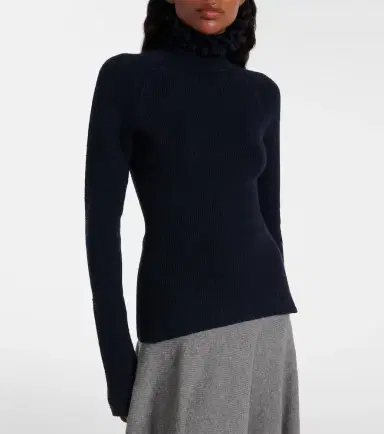 Alaïa Alaïa Wool and silk-blend turtleneck sweater | Thumbnail 2 Alaïa Alaïa Wool and silk-blend turtleneck sweater | Thumbnail 2